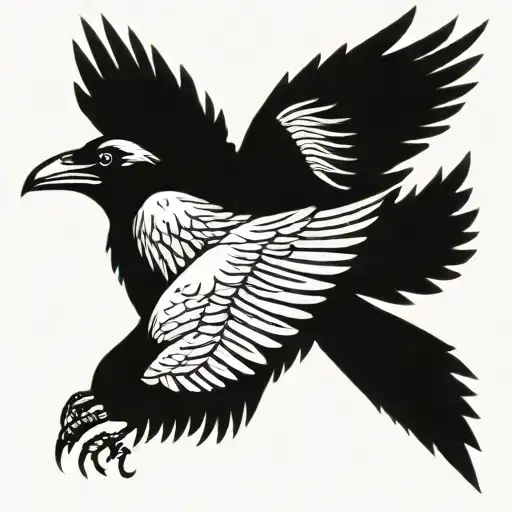Raven Flying