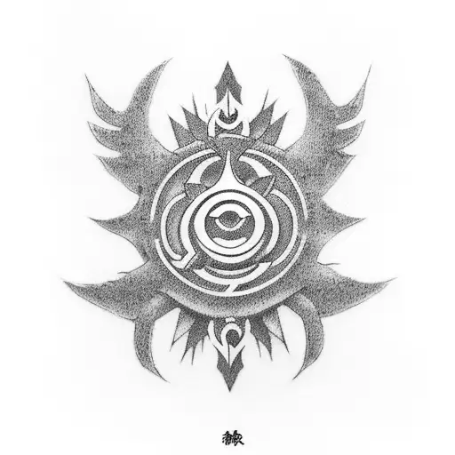 Geass Symbol With Kanji Next To It That Means Obey