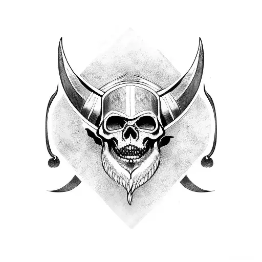 Arm Sleeve Viking Norse Skulls Tattoo