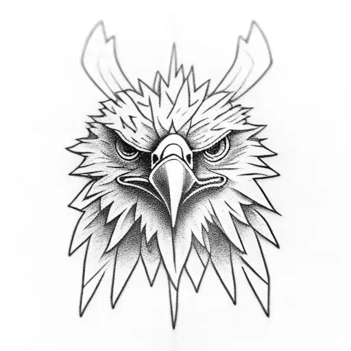 Eagle Design With The Upper Body And With The Name Soheyl Engraved On The Chest