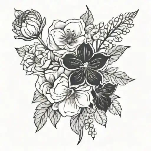 March April May Birth Flower Bouquet