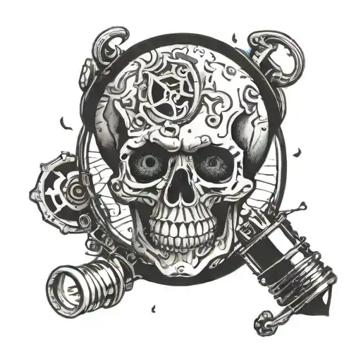 Skull Inside Light Bulb