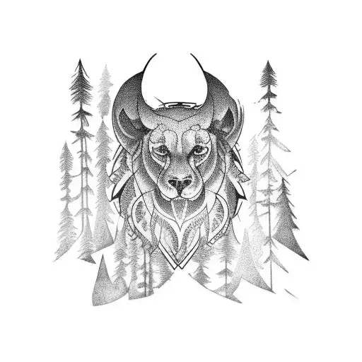 Nordic Nature Inspired Sleeve On Right Arm