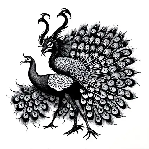 Devil Angry Evil Dancing Peacock