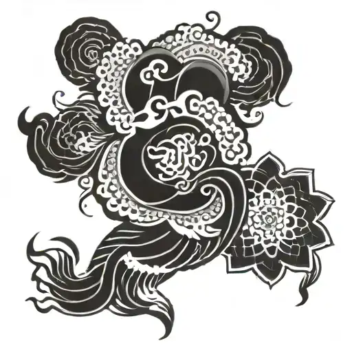 Incorporate Iconic Symbols From Hentai Into A Tattoo Design Inspired By Traditional Japanese Art