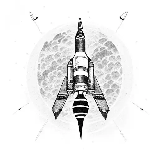 Create A Saturn V Rocket With Numbers In Background