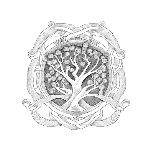 A Family Tree Intertwined With Elements Representing Each Family Member's Hobbies Or Passions