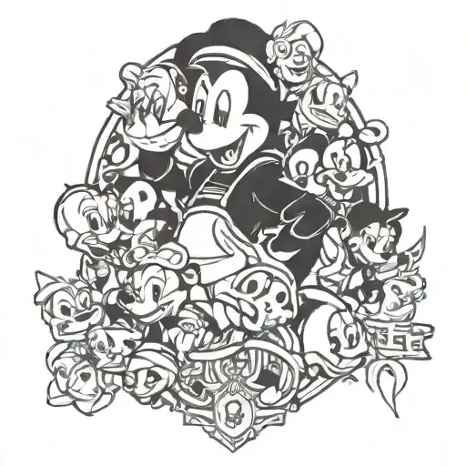 Disney Character Surrounded