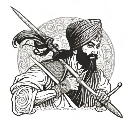 Sikh Warrior Wielding His Sword And History Of Punjab