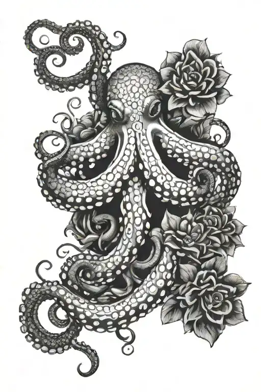 Octopus Holding Aeonium Arboreum