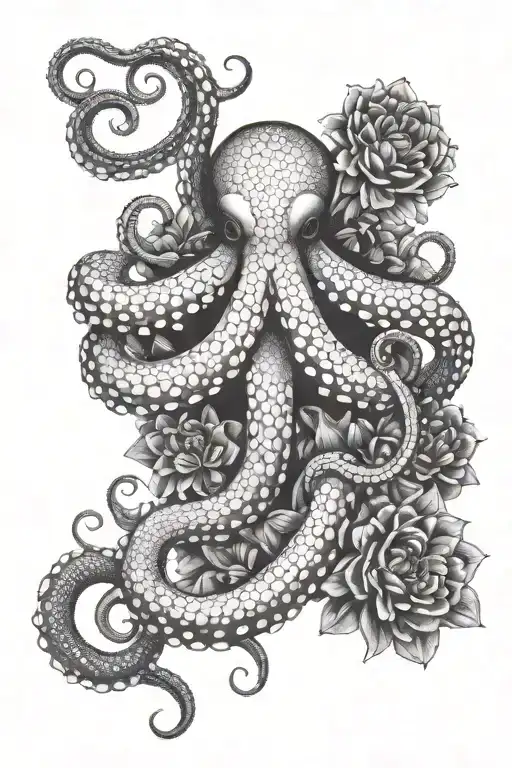 Octopus Holding Aeonium Arboreum