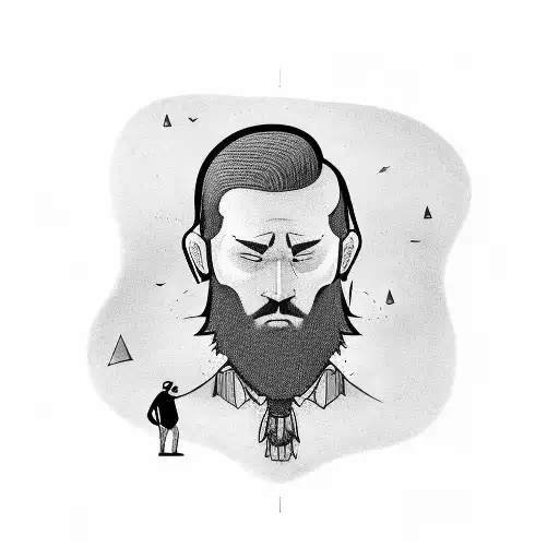 Man Facing The Dark But With Light In His Back