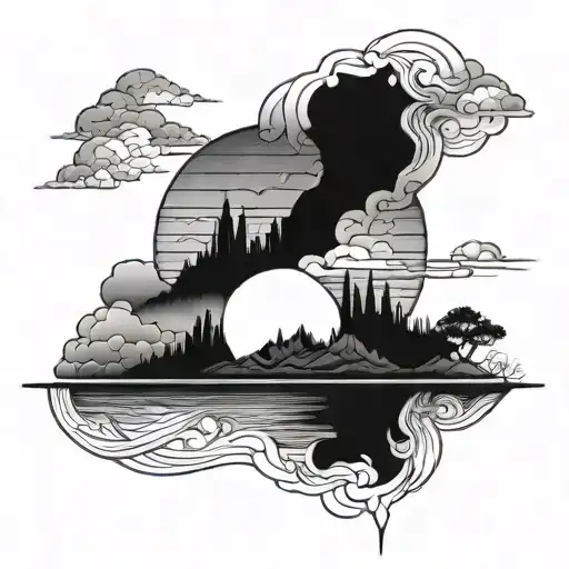 Sunset In The Background