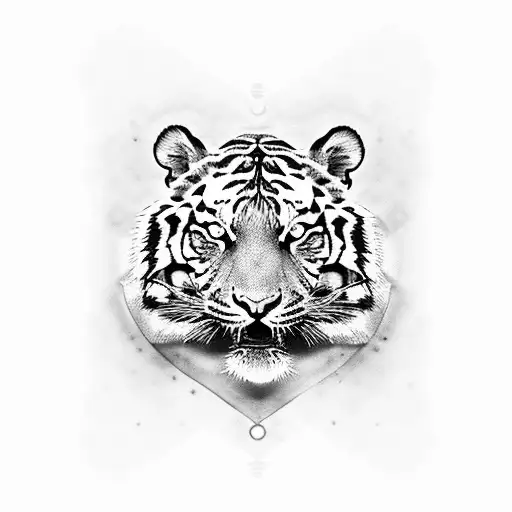 Tiger With An Scar In The Eye