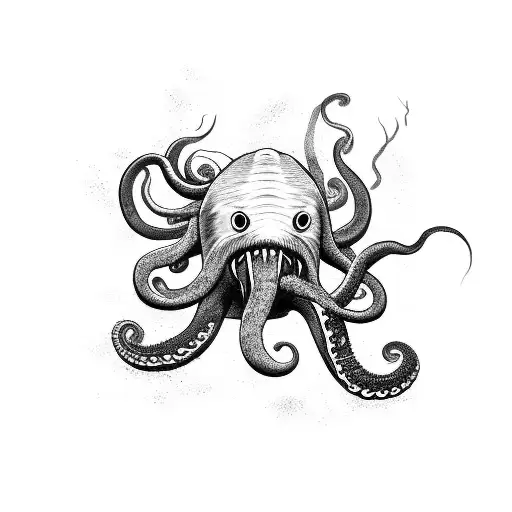 Kraken Giant Pacific Octopus Attacking Sperm Whale