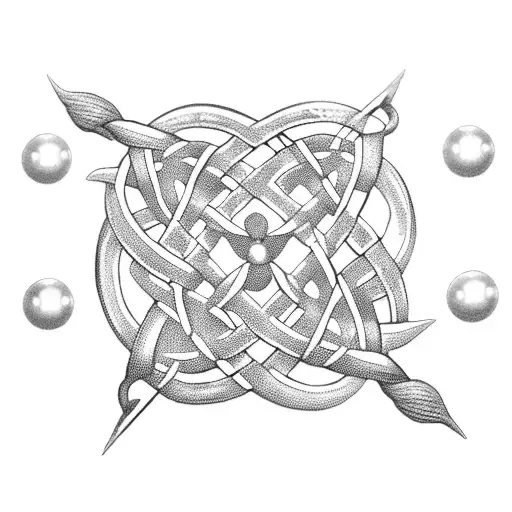 Celtic Knot Pearl Flowers Loyalty Sisters