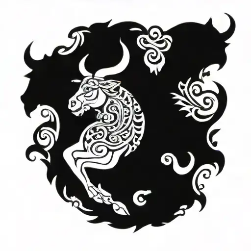 The Cretan Bull Family Crest In An Elaborate Greek Style