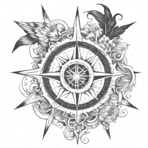 Wind Rose And Astrological Sign Sagittarius