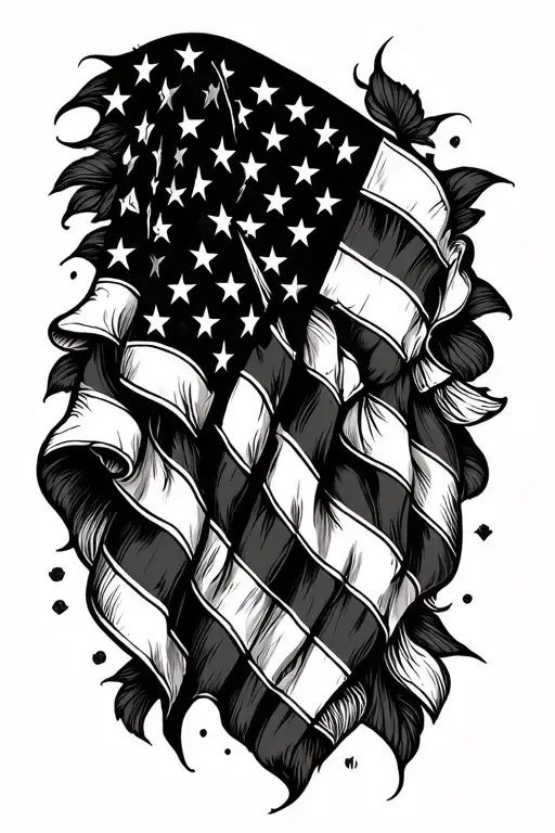 American Flag Intertwined