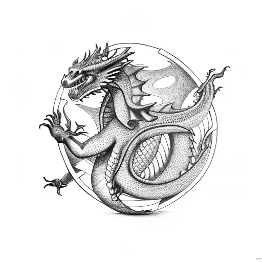 A Dragon Wrapped Around A Basketball Hoop With The Names Emma And Maeva