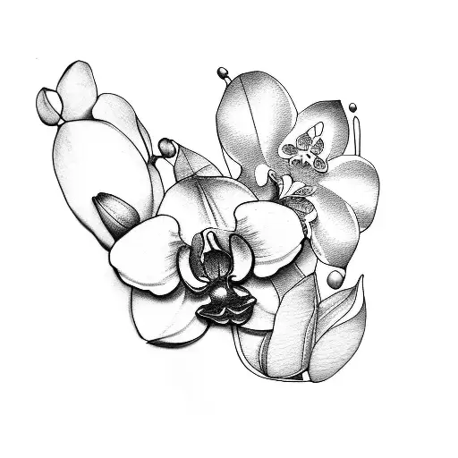 Dog Paw With Orchid Flower