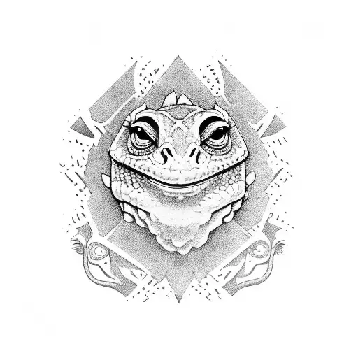 Hams With Lizard And Buddha