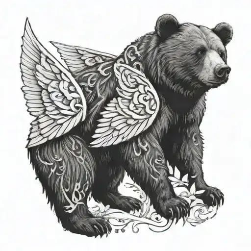 Bear And Fairy Wings