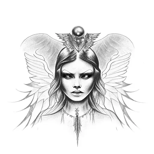 Dark Angel With Wings