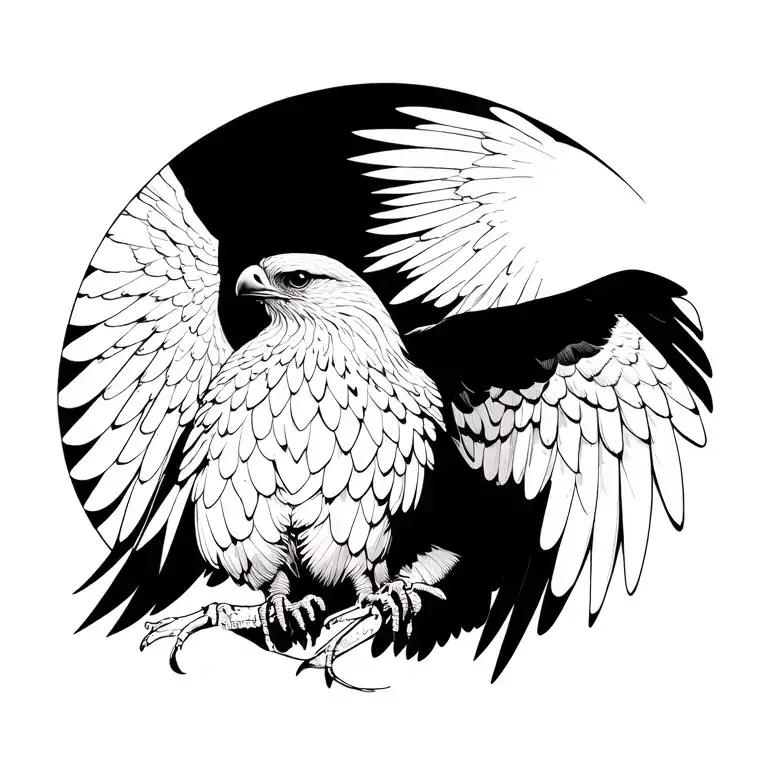 Futuristic Bird Of Prey Detailed