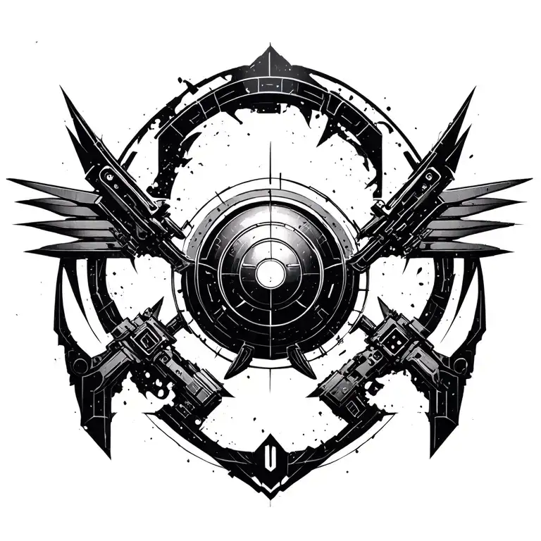 Futuristic Military Symbol Made