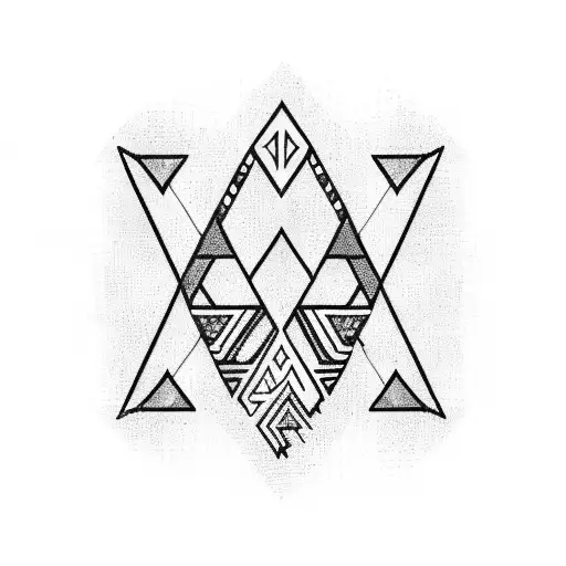 Geometric Tribal Native American Arrow