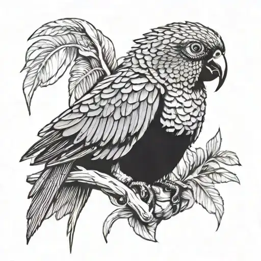 Not A Big Demon With Torn Wings On The Cheek Conure Perched