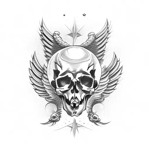 Angel And Devil Skull Gemini