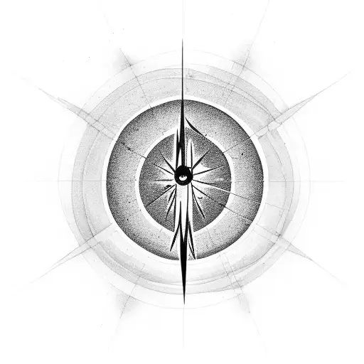 Sniper Scope Focused On A Shooting Star In The Night Sky