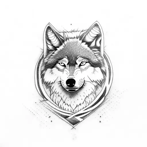 Combine A Wolf From Vinland Saga With A Traditional Viking Ship Design