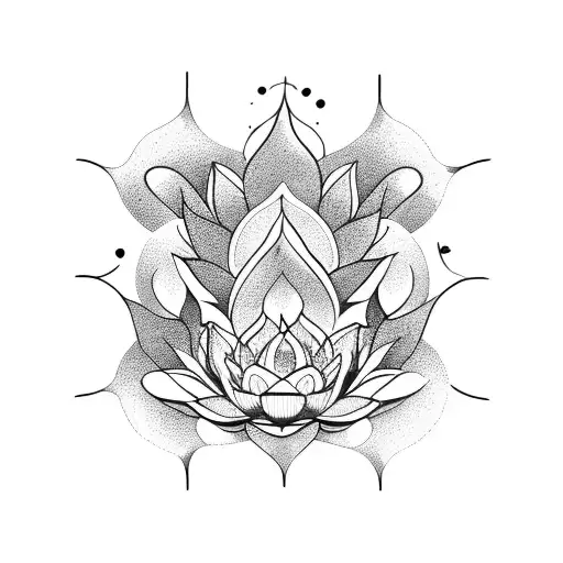 Lotus Flower Triple Moon