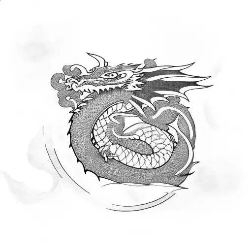 Dragon Circling The Arm