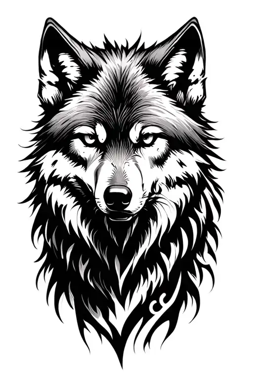 Wolf With Battle Scars