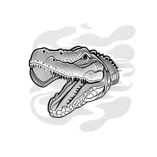 Alligator Coming Out Of Water