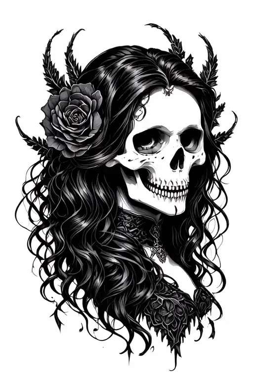Profile Vampire Lady Skull