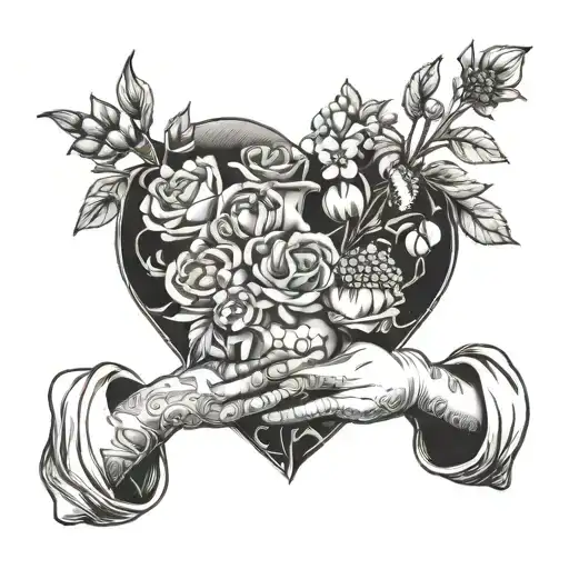 A Chef And A Heart And A Bouquet Of Flowers In Perfect Hands