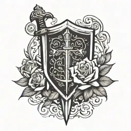 Sword Roses And Shield