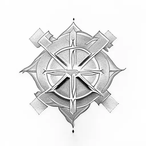 Christian Cross With Initial Jc Van Der Berg