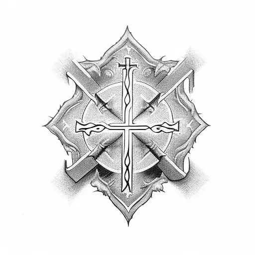 Christian Cross With Initial Jc Van Der Berg