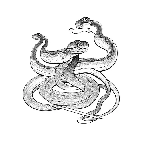 Snake Wraps Around A Bunch Of Arrows