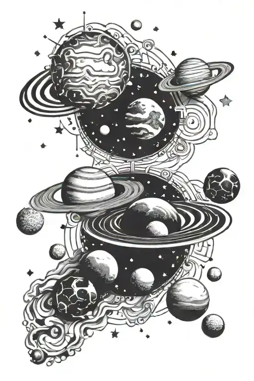 Galaxy And Planets