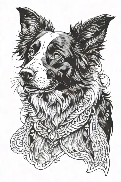 Border Collie Herding Portrait