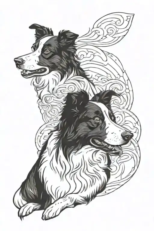 Border Collie Herding Portrait