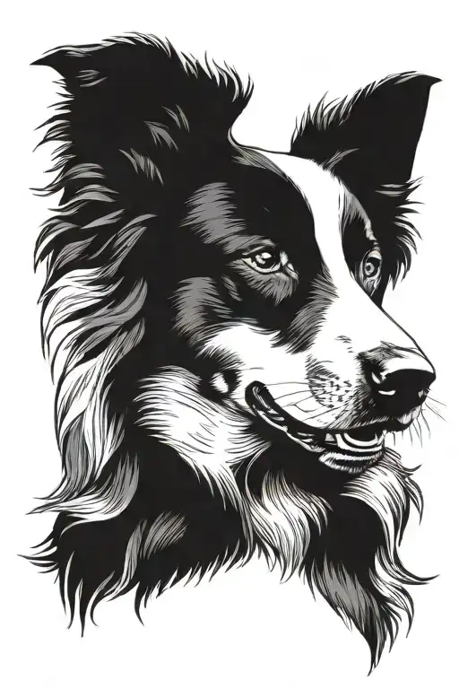 Border Collie Herding Portrait