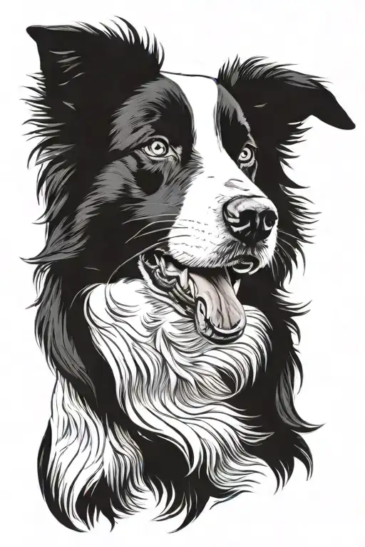 Border Collie Floppy Ears Herding Portrait